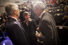 Professor Zuber, President Reif, and Professor Gibbons at the 2013 Killian Lecture; photo: Dominick Reuter